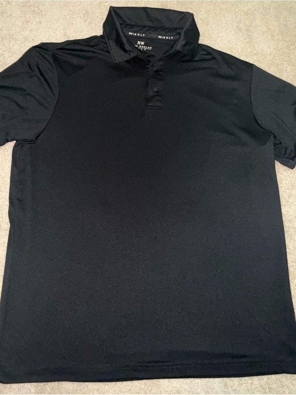 Rorie Whelan RW Golf Men’s Large Black Performance Polo Shirt